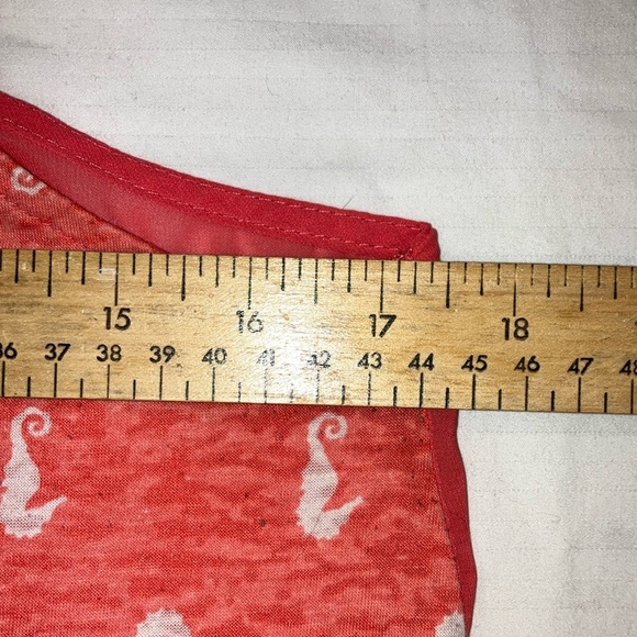 Coral Pink Tank Top with seahorse Print - Picture 8 of 15
